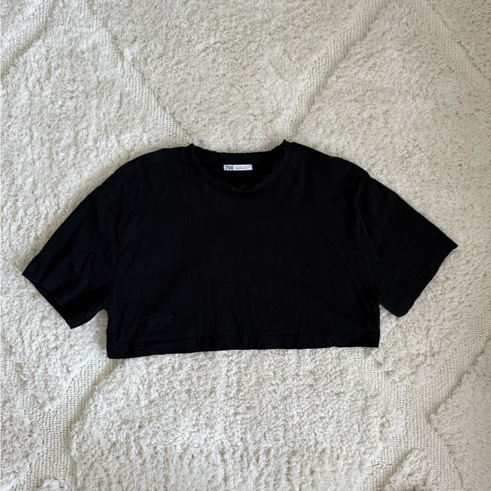 Zara Black Crop Top